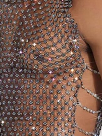 Men's Hollow V-Neck Plum Blossom Chain Vest Tank Top